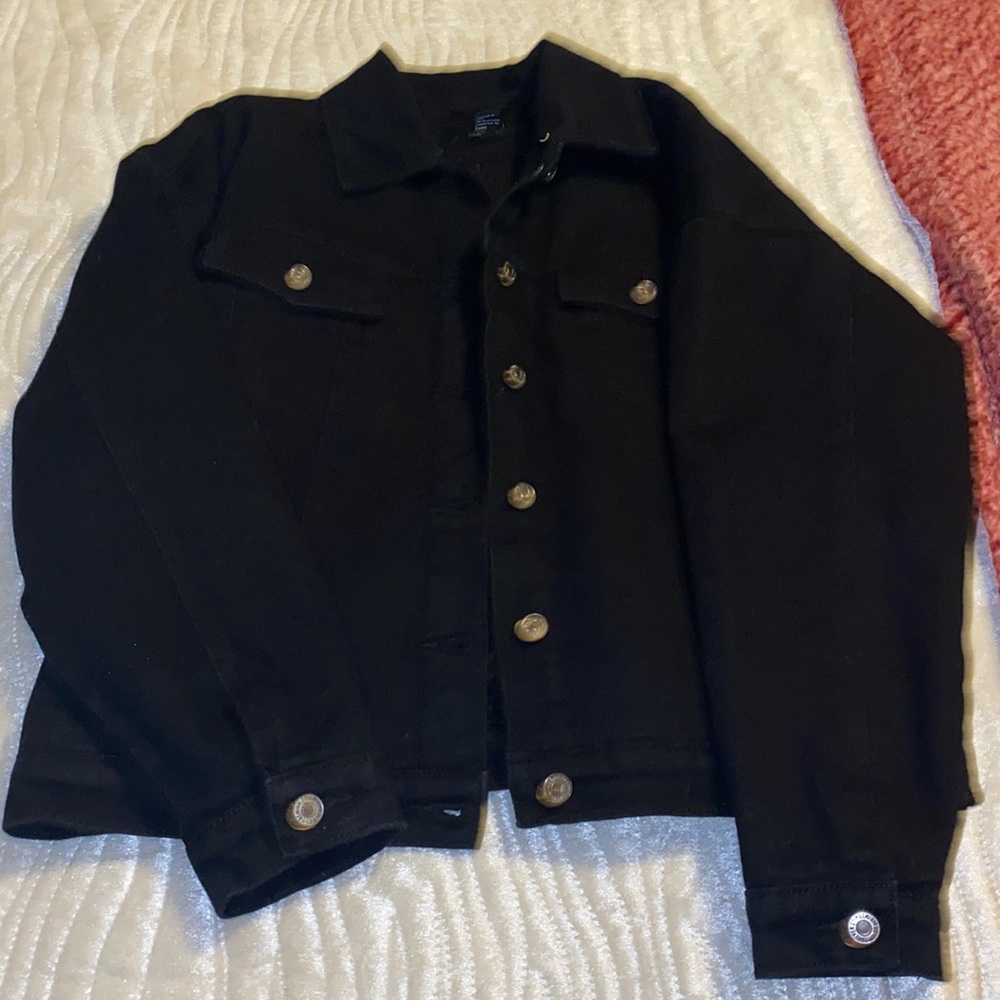 Forever 21 Black Jean Jacket With Soft Inside